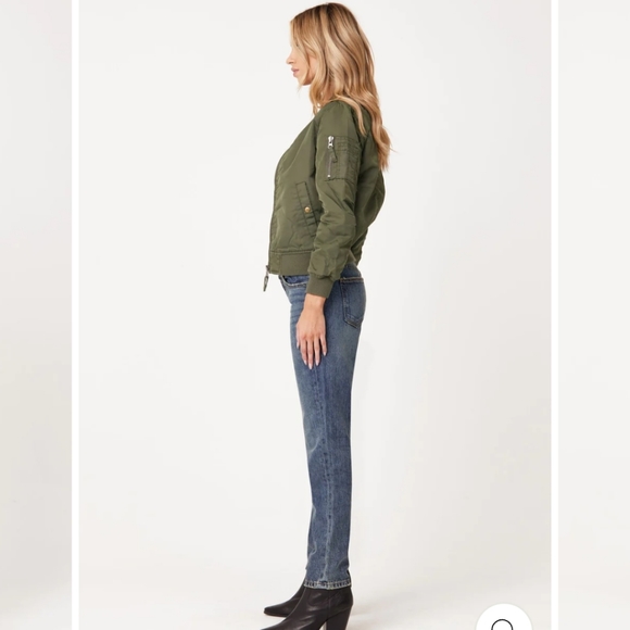 SIWY Army Green Bomber Jacket - Picture 3 of 16